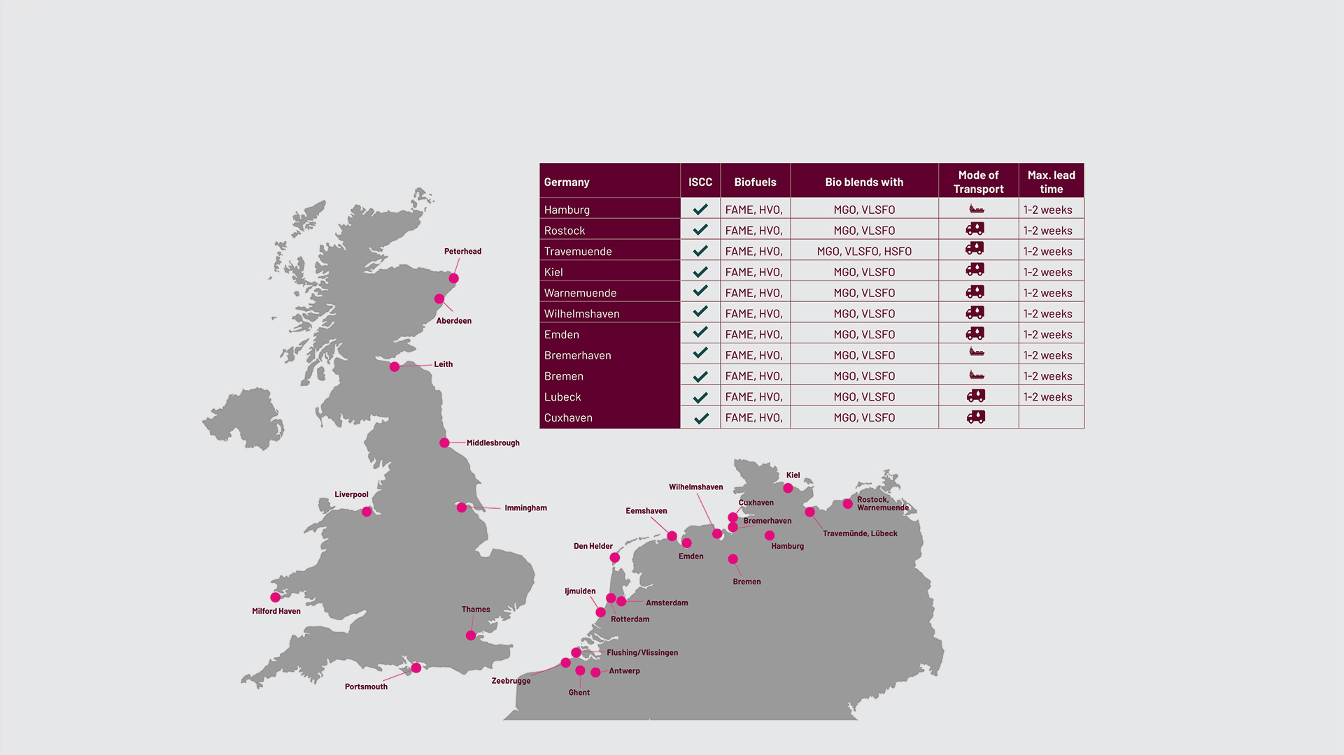 Map Biofuels 2025 Germany