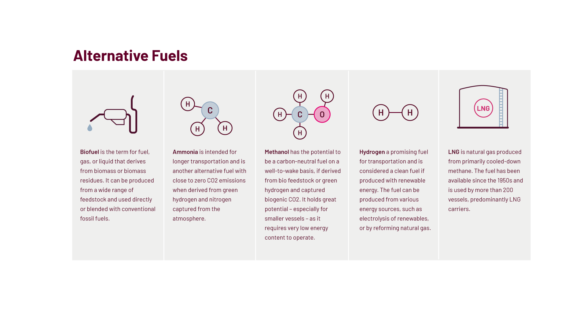 Overview: The most common alternative fuels 